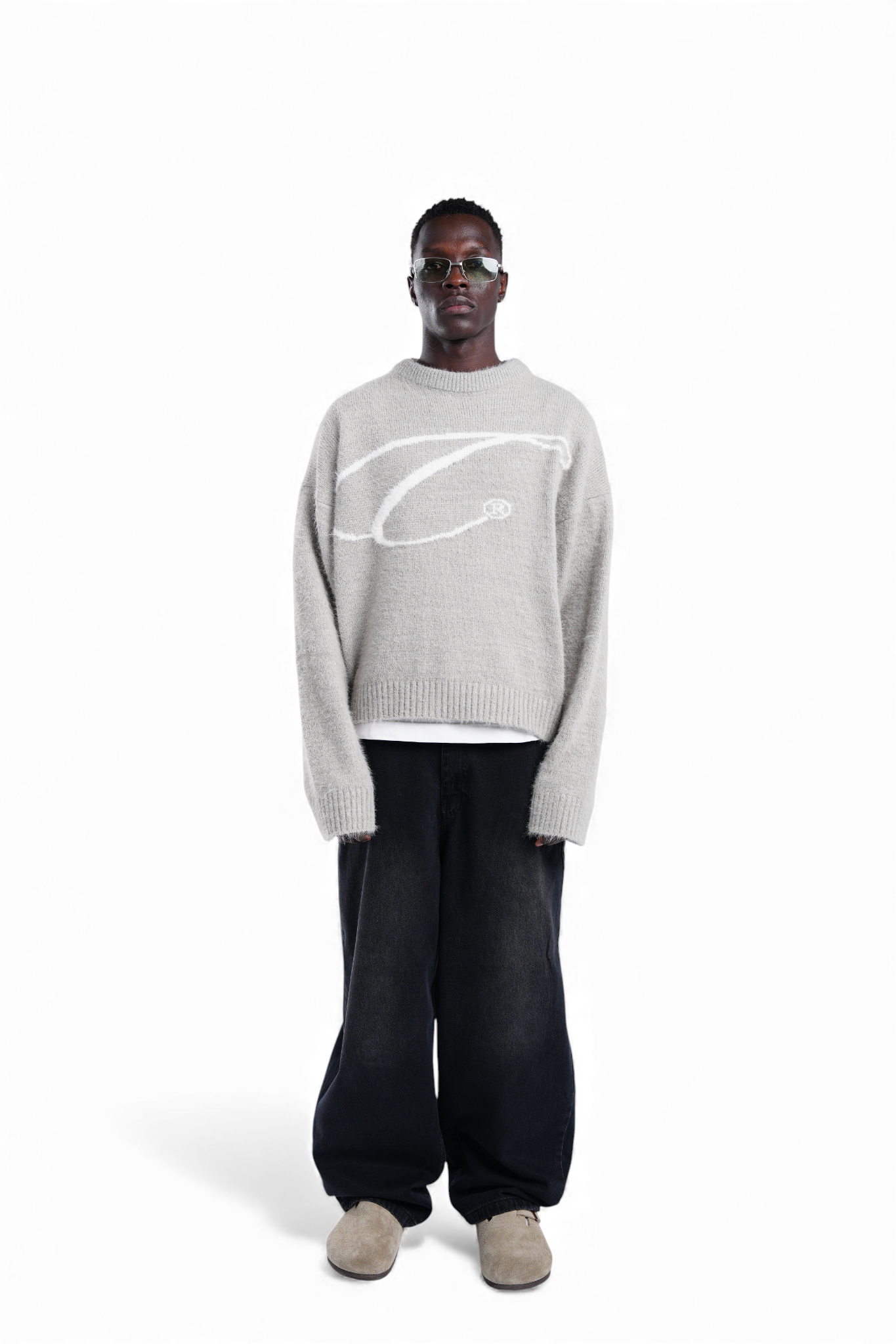 C® Mohair knit sweater grey