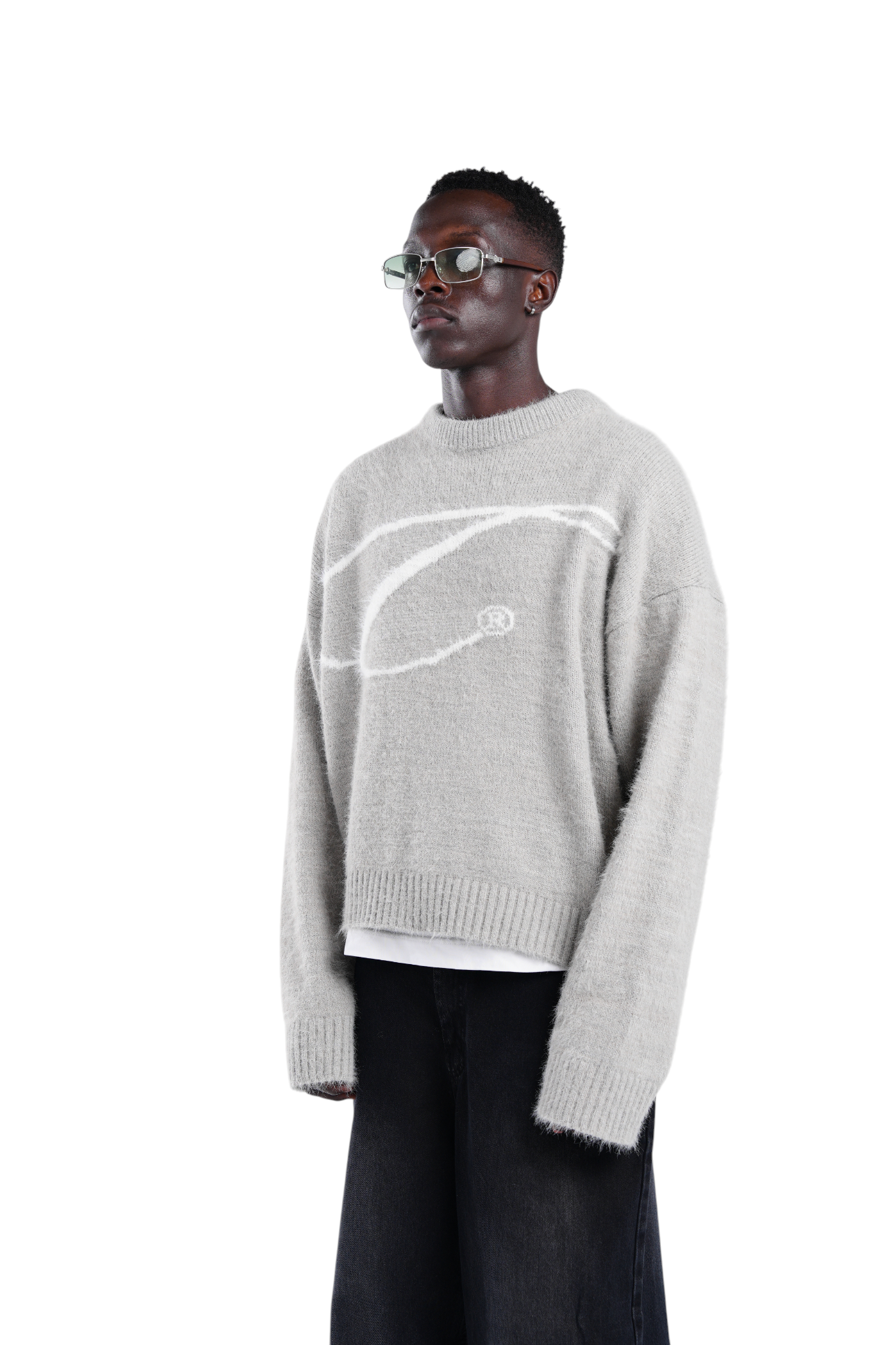 C® Mohair knit sweater grey