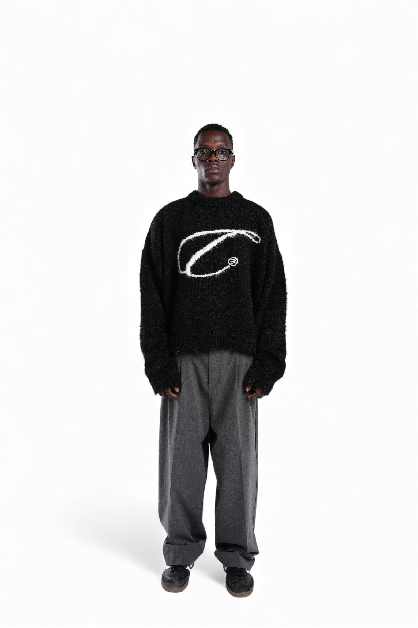 C® Mohair knit sweater black