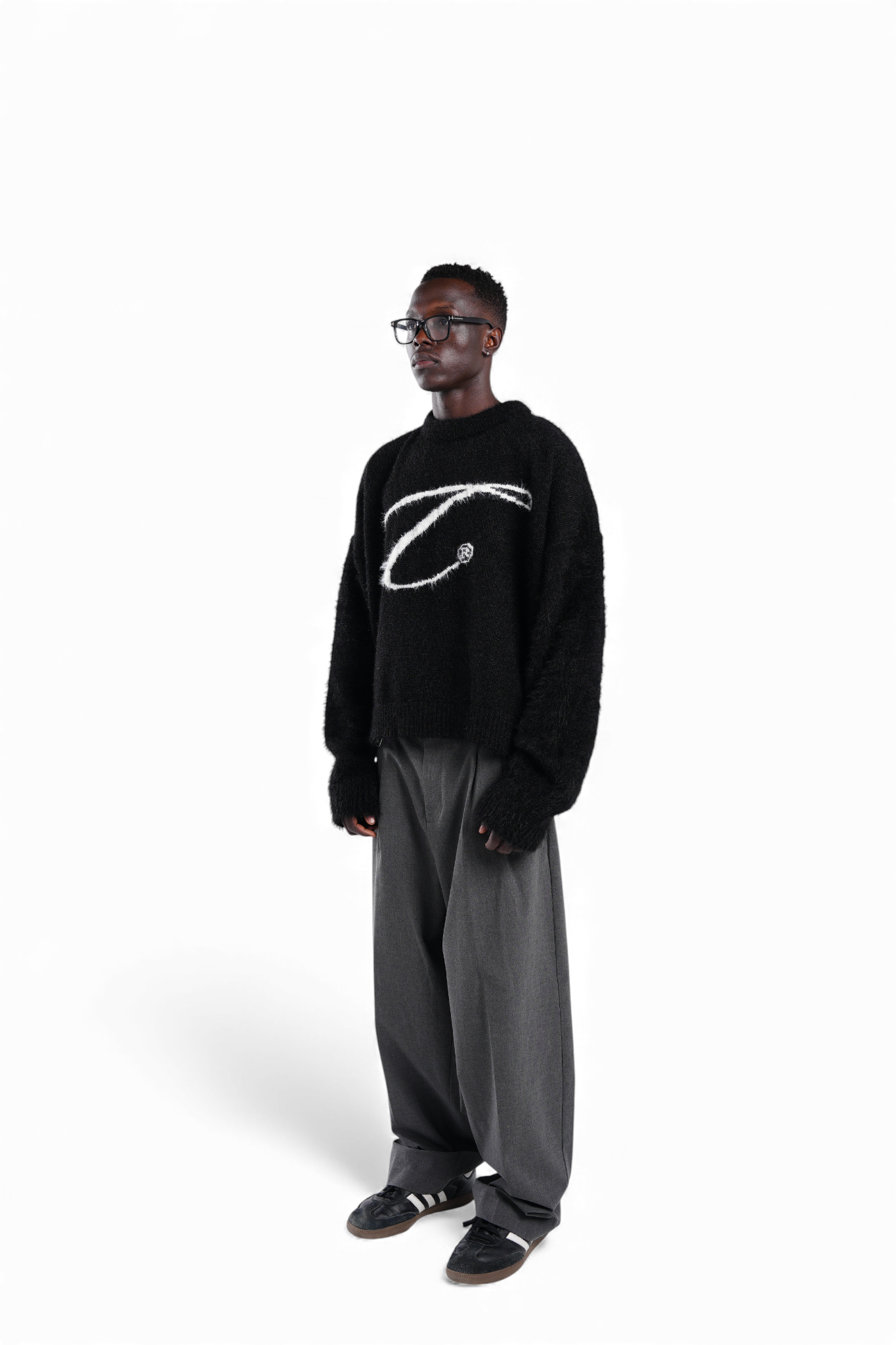 C® Mohair knit sweater black